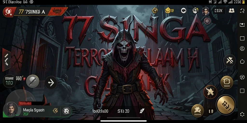 Gameplay <strong>77SINGA</strong> yang mencekam dan menantang dalam suasana seram.