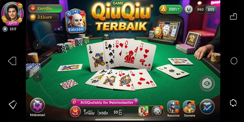 Tampilan menarik dari gameplay QiuQiu di API77.