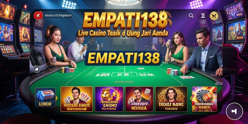Tampilan gameplay Live Casino yang mendebarkan di EMPATI138.