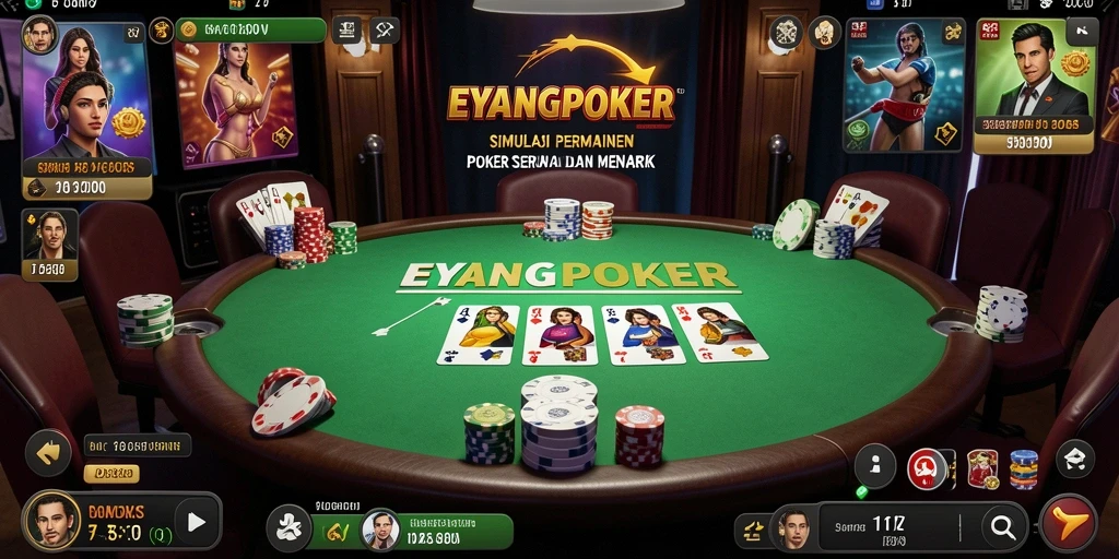 Tampilan gameplay yang menarik dari EYANGPOKER dengan berbagai mode permainan.
