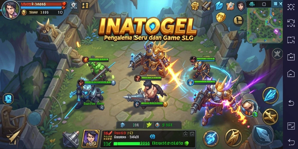 Tampilan seru gameplay dalam INATOGEL yang penuh strategi.