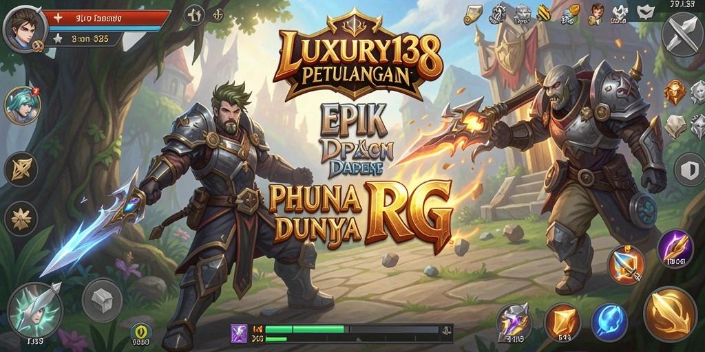 Screenshot gameplay LUXURY138 menampilkan pertarungan epik dan petualangan seru.