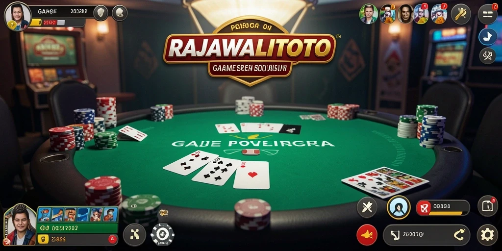 Tampilan gameplay seru RAJAWALITOTO dengan pemain berinteraksi.