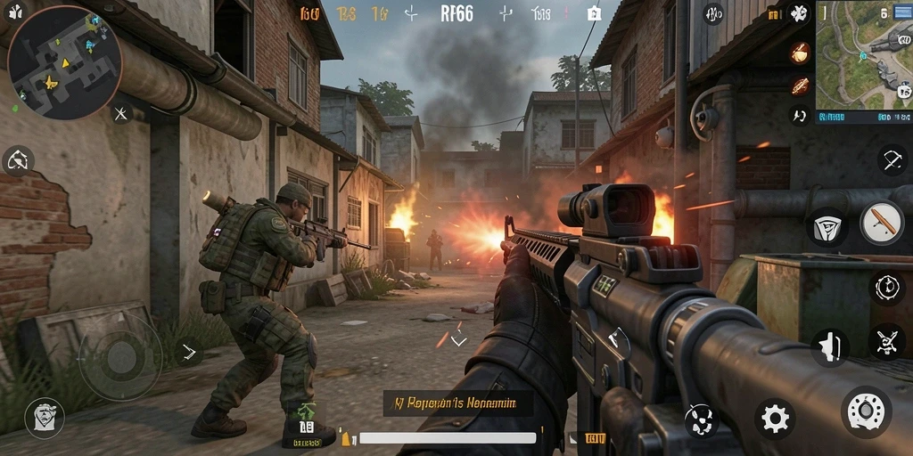 Tangkapan layar menampilkan aksi mendebarkan dalam gameplay FPS.