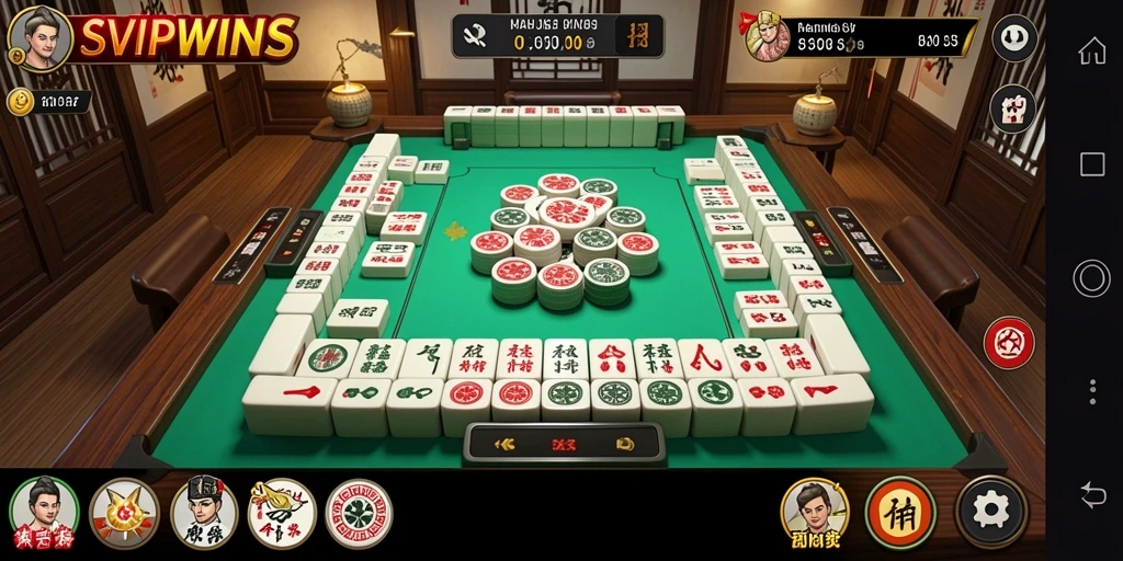 Tampilan gameplay SVIPWINS yang menarik dalam permainan Mahjong.