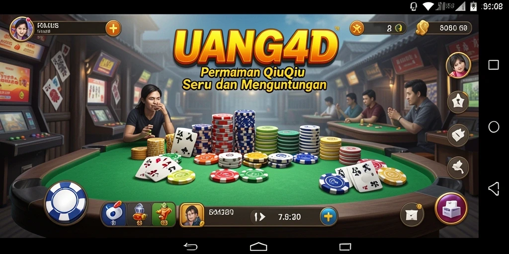 Tangkapan layar utama UANG4D menampilkan gameplay seru permainan QiuQiu.