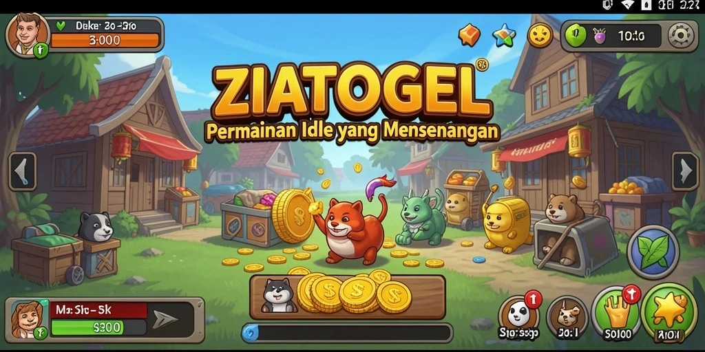 Tampilan utama gameplay ZIATOGEL yang menawan.