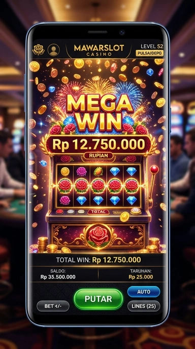 Tampilan antarmuka aplikasi mawarslot yang menarik.